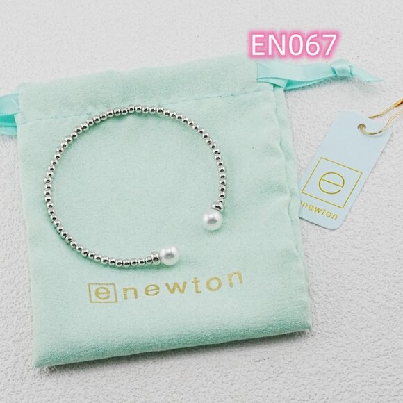 Enewton Platinum Bead & Pearl Bangle - Picture 2 of 4